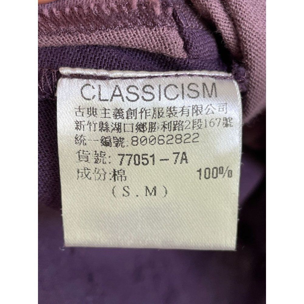 Retro Traditional Chinese 2 Tier Blouse Purple Size Medium - Picture 4 of 6